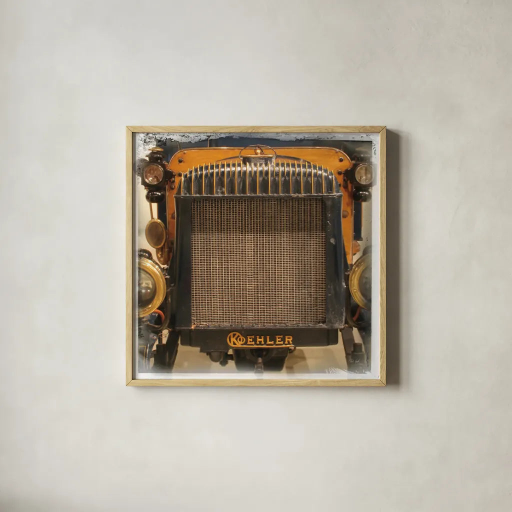 Old Sport IV by Deborah Revell. Shown in a natural wood glass frame for a timeless modern aesthetic. Available as an archival giclee rolled canvas, fine art paper, or poster print. SKU 96050a.