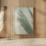Palm Shadow I by Deborah Revell. shown as over sized large wall art. Available as an archival giclee rolled canvas, fine art paper, or poster print. SKU 94354h.