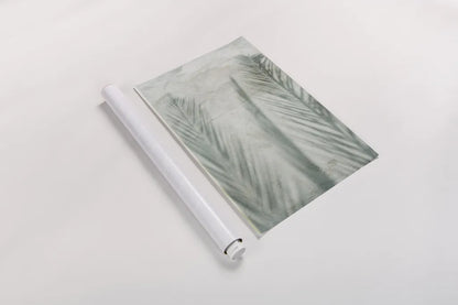 Palm Shadow II by Deborah Revell. shown as a rolled paper print. Available as archival giclee rolled canvas, fine art paper, or poster print. SKU 94355h.