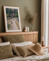 Paradise II by Deborah Revell. shown as a paper print in a natural frame. Available as a archival giclee rolled canvas, fine art paper, or poster print. SKU 94374h.