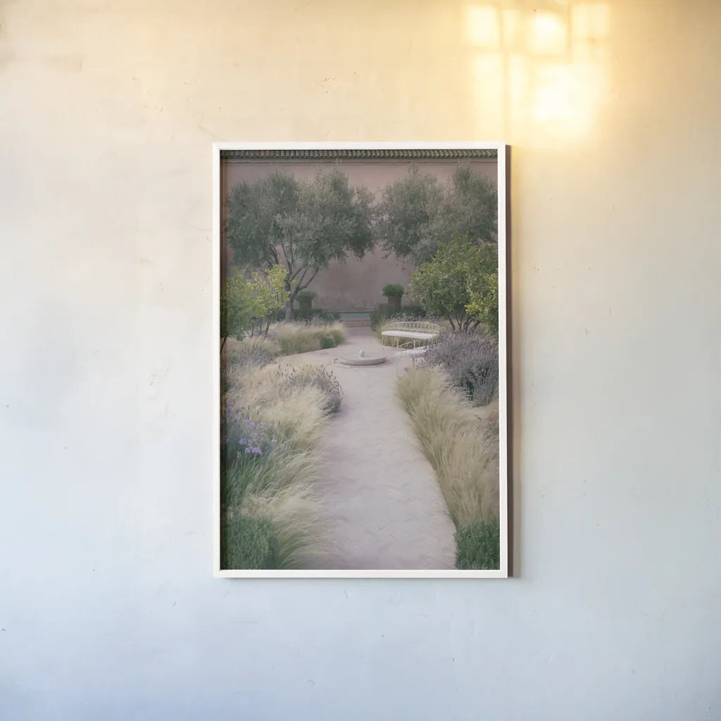 Paradise II by Deborah Revell. shown as a paper print in a white frame. Available as a archival giclee rolled canvas, fine art paper, or poster print. SKU 94374h.