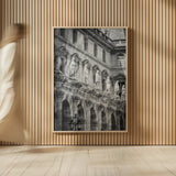 Paris Architecture I by Deborah Revell. shown as over sized large wall art. Available as an archival giclee rolled canvas, fine art paper, or poster print. SKU 93486h.