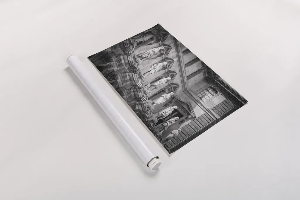 Paris Architecture II by Deborah Revell. shown as a rolled paper print. Available as archival giclee rolled canvas, fine art paper, or poster print. SKU 93487i.