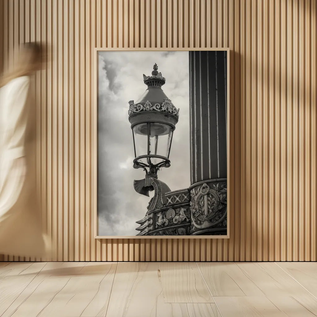 Paris Architecture III by Deborah Revell. shown as over sized large wall art. Available as an archival giclee rolled canvas, fine art paper, or poster print. SKU 93488h.