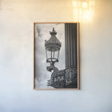 Paris Architecture III by Deborah Revell. shown as a paper print in a natural frame. Available as a archival giclee rolled canvas, fine art paper, or poster print. SKU 93488h.
