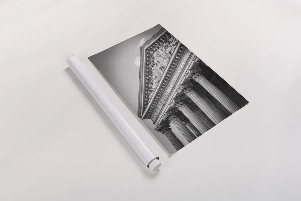 Paris Architecture IV by Deborah Revell. shown as a rolled paper print. Available as archival giclee rolled canvas, fine art paper, or poster print. SKU 93489h.