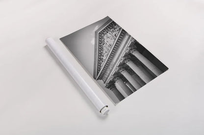 Paris Architecture IV by Deborah Revell. shown as a rolled paper print. Available as archival giclee rolled canvas, fine art paper, or poster print. SKU 93489h.