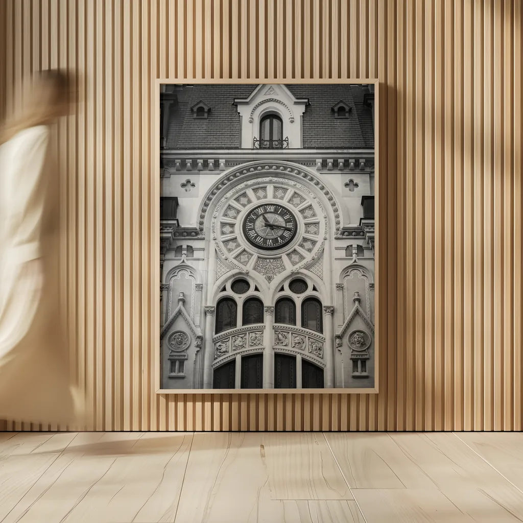 Paris Architecture V by Deborah Revell. shown as over sized large wall art. Available as an archival giclee rolled canvas, fine art paper, or poster print. SKU 93490h.