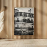 Paris Architecture VI by Deborah Revell. shown as over sized large wall art. Available as an archival giclee rolled canvas, fine art paper, or poster print. SKU 93491h.