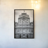 Paris Architecture VII by Deborah Revell. shown as a paper print in a black flame. Available as a archival giclee rolled canvas, fine art paper, or poster print. SKU 93492h.