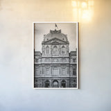 Paris Architecture VII by Deborah Revell. shown as a paper print in a white frame. Available as a archival giclee rolled canvas, fine art paper, or poster print. SKU 93492h.