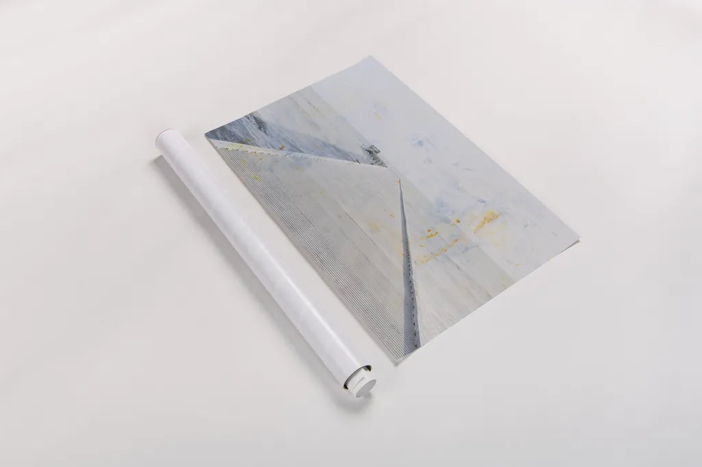 Pier I by Deborah Revell. shown as a rolled paper print. Available as archival giclee rolled canvas, fine art paper, or poster print. SKU 91624i.