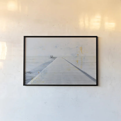 Pier I by Deborah Revell. shown as a paper print in a black flame. Available as a archival giclee rolled canvas, fine art paper, or poster print. SKU 91624i.