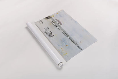 Pier II by Deborah Revell. shown as a rolled paper print. Available as archival giclee rolled canvas, fine art paper, or poster print. SKU 91625i.