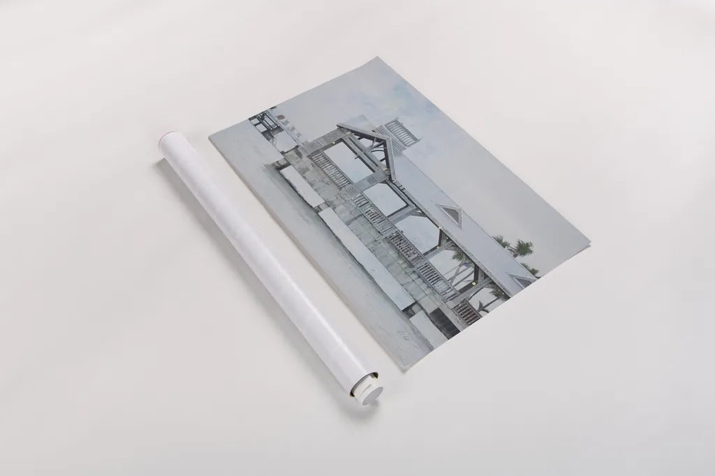 Pier III by Deborah Revell. shown as a rolled paper print. Available as archival giclee rolled canvas, fine art paper, or poster print. SKU 91626i.