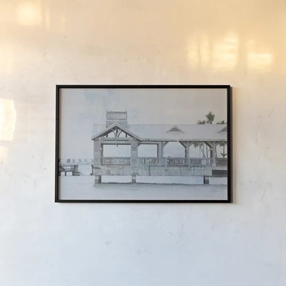 Pier III by Deborah Revell. shown as a paper print in a black flame. Available as a archival giclee rolled canvas, fine art paper, or poster print. SKU 91626i.