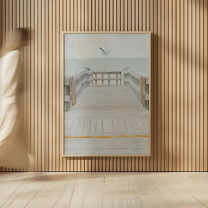 Pier IV by Deborah Revell. shown as over sized large wall art. Available as an archival giclee rolled canvas, fine art paper, or poster print. SKU 91627h.