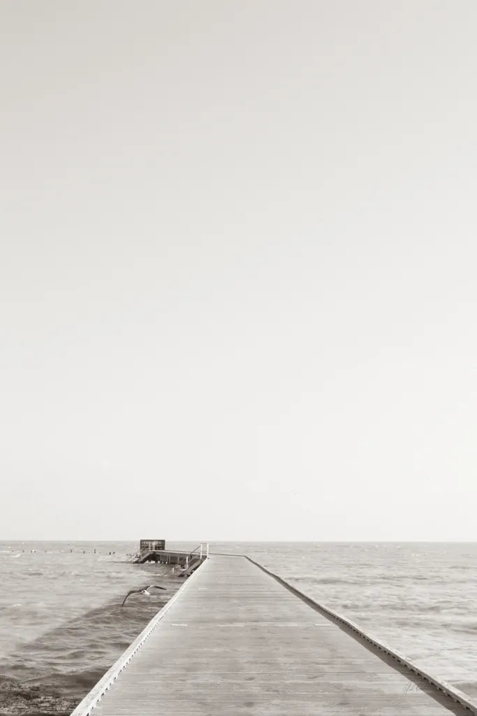 Pier V Sepia by Deborah Revell. SKU 95312h. Archival Giclee Fine art print for wall decor.