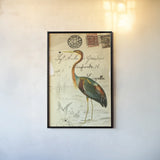 Pretty Bird II by Deborah Revell. shown as a paper print in a black flame. Available as a archival giclee rolled canvas, fine art paper, or poster print. SKU 92341h.