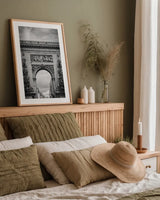 Pretty in Paris I by Deborah Revell. shown as a paper print in a natural frame. Available as a archival giclee rolled canvas, fine art paper, or poster print. SKU 93494h.