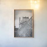 Pretty in Paris II by Deborah Revell. shown as a paper print in a natural frame. Available as a archival giclee rolled canvas, fine art paper, or poster print. SKU 93495h.