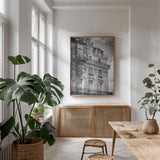 Pretty in Paris III by Deborah Revell. shown as a print in a natural wood frame in a dining room. Available as a archival giclee rolled canvas, fine art paper, or poster print. SKU 93496h.