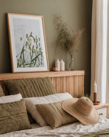 Quaking Grass by Deborah Revell. shown as a paper print in a natural frame. Available as a archival giclee rolled canvas, fine art paper, or poster print. SKU 93431h.