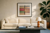 Rainy Afternoon by Deborah Revell. Displayed in a glass frame with matte in a clean modern living room. Available as an archival giclee rolled canvas, fine art paper, or poster print. SKU 96921a.