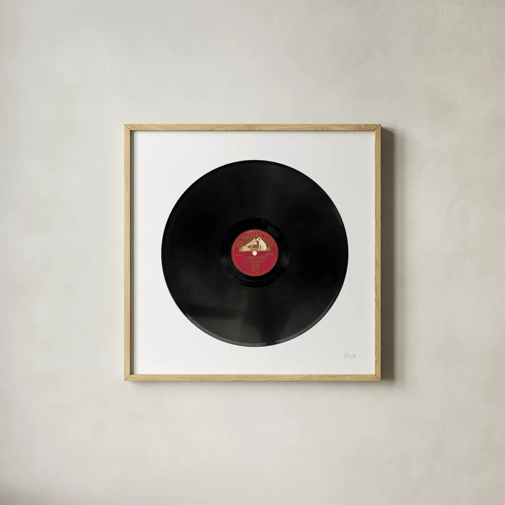 Record by Deborah Revell. Shown in a natural wood glass frame for a timeless modern aesthetic. Available as an archival giclee rolled canvas, fine art paper, or poster print. SKU 92068a.