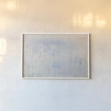 Reeds on the Ley IV by Deborah Revell. shown as a paper print in a white frame. Available as a archival giclee rolled canvas, fine art paper, or poster print. SKU 91122i.