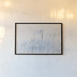 Reeds on the Ley V by Deborah Revell. shown as a paper print in a black flame. Available as a archival giclee rolled canvas, fine art paper, or poster print. SKU 91123i.