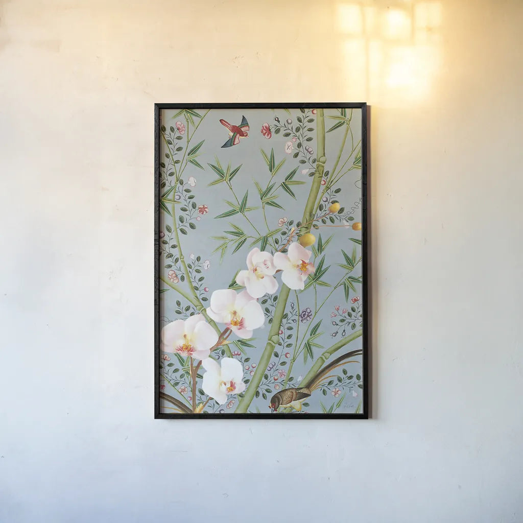 Romantic Escape by Deborah Revell. shown as a paper print in a black flame. Available as a archival giclee rolled canvas, fine art paper, or poster print. SKU 92743h.