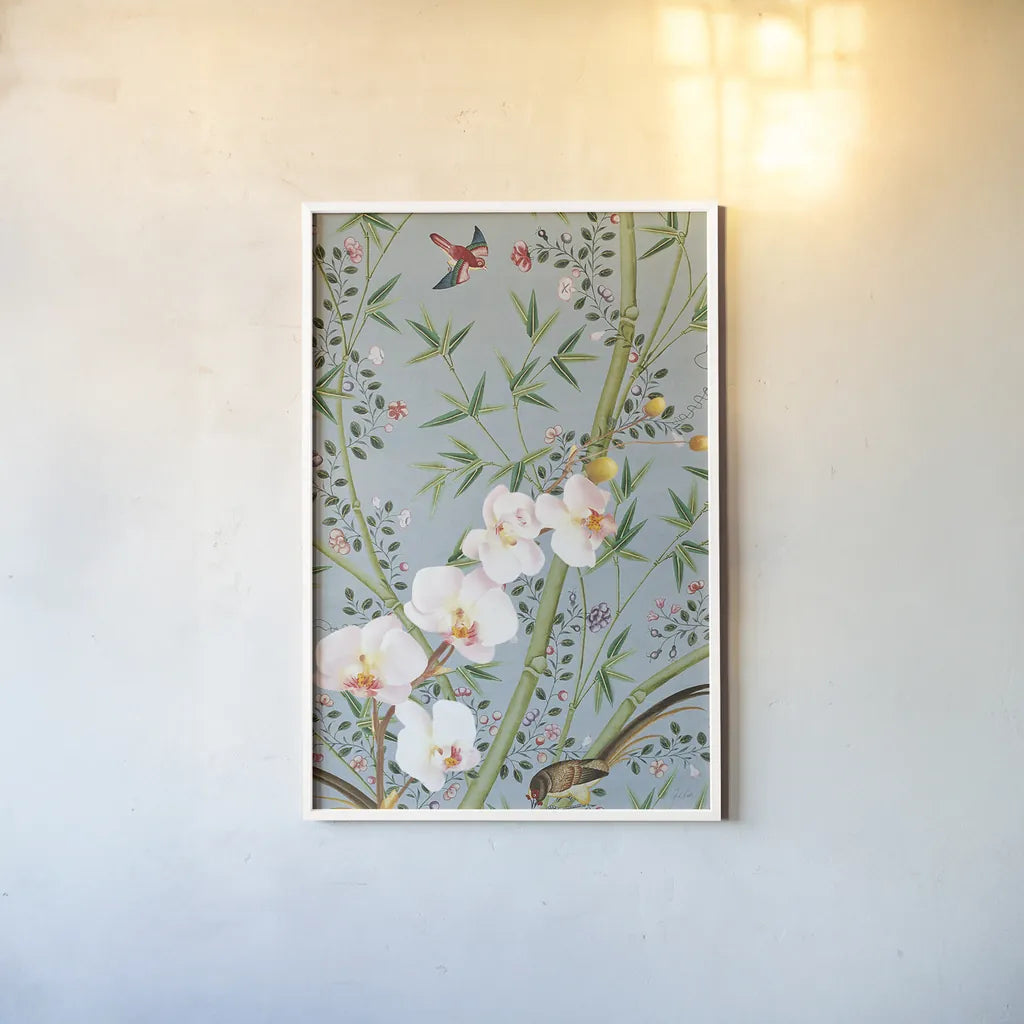 Romantic Escape by Deborah Revell. shown as a paper print in a white frame. Available as a archival giclee rolled canvas, fine art paper, or poster print. SKU 92743h.