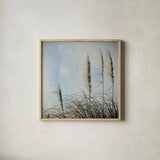 Rushes I by Deborah Revell. Shown in a natural wood glass frame for a timeless modern aesthetic. Available as an archival giclee rolled canvas, fine art paper, or poster print. SKU 91117a.