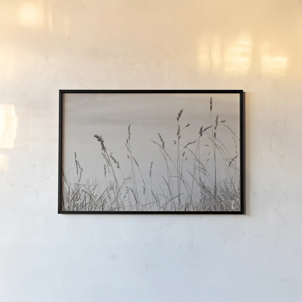 Saltgrass I by Deborah Revell. shown as a paper print in a black flame. Available as a archival giclee rolled canvas, fine art paper, or poster print. SKU 100997i.