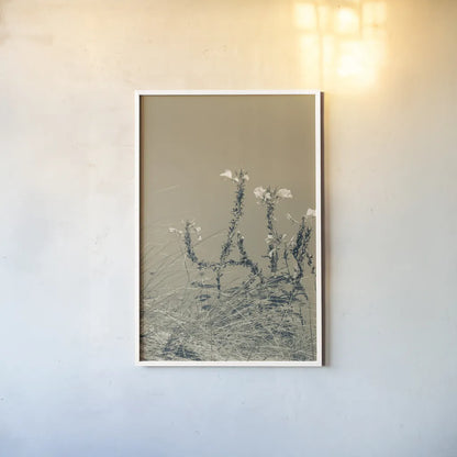 Saltwind Meadow II by Deborah Revell. shown as a paper print in a white frame. Available as a archival giclee rolled canvas, fine art paper, or poster print. SKU 100996h.