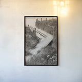 Sandwalk by Deborah Revell. shown as a paper print in a black flame. Available as a archival giclee rolled canvas, fine art paper, or poster print. SKU 100999h.