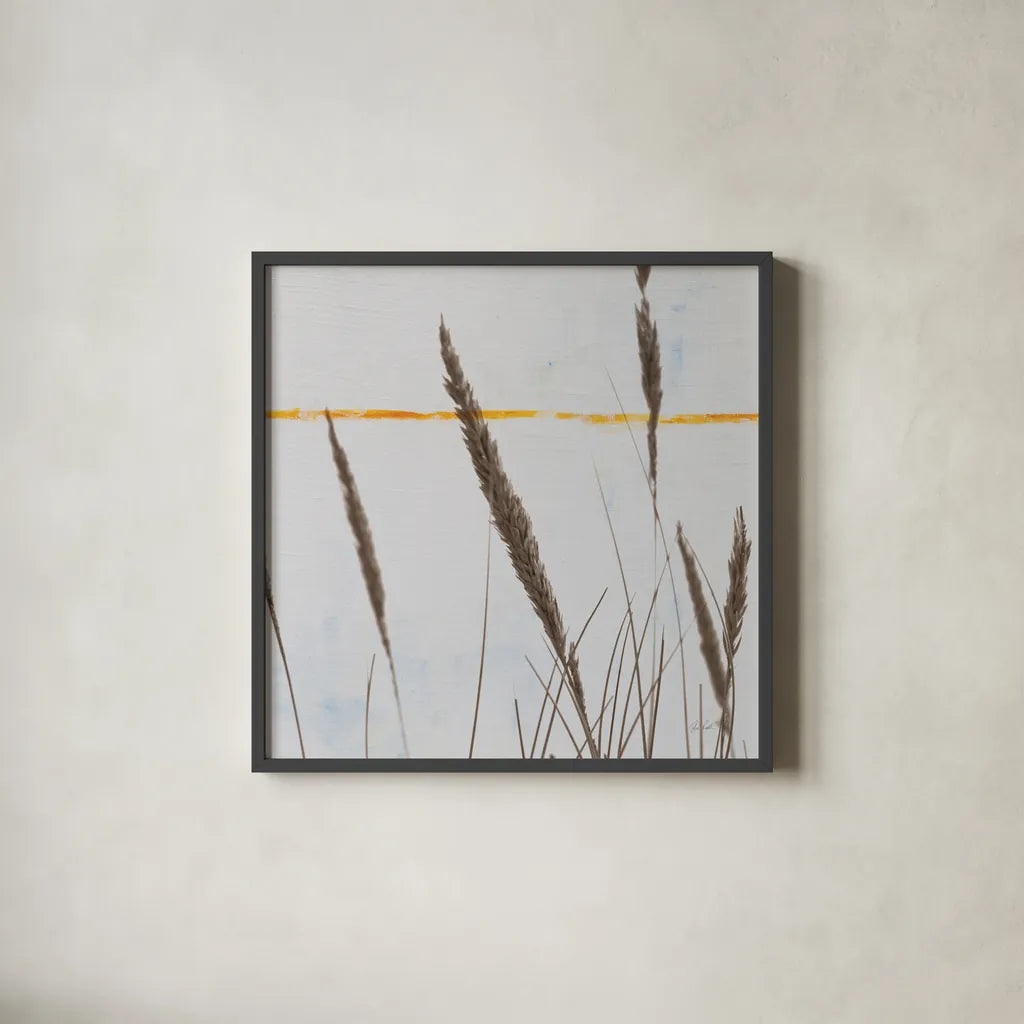 Sea Grass II by Deborah Revell. Shown in a sleek black glass frame for a contemporary gallery look. Available as an archival giclee rolled canvas, fine art paper, or poster print. SKU 92330a.