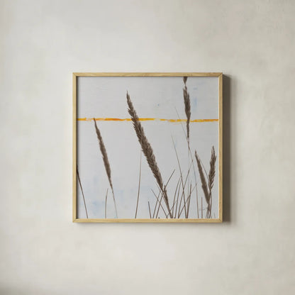 Sea Grass II by Deborah Revell. Shown in a natural wood glass frame for a timeless modern aesthetic. Available as an archival giclee rolled canvas, fine art paper, or poster print. SKU 92330a.