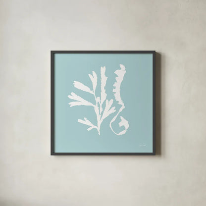 Seaweed II by Deborah Revell. Shown in a sleek black glass frame for a contemporary gallery look. Available as an archival giclee rolled canvas, fine art paper, or poster print. SKU 91125a.