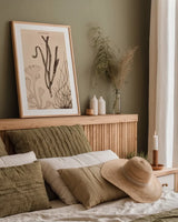Seaweed II by Deborah Revell. shown as a paper print in a natural frame. Available as a archival giclee rolled canvas, fine art paper, or poster print. SKU 95768h.