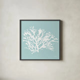 Seaweed IV by Deborah Revell. Shown in a sleek black glass frame for a contemporary gallery look. Available as an archival giclee rolled canvas, fine art paper, or poster print. SKU 91127a.