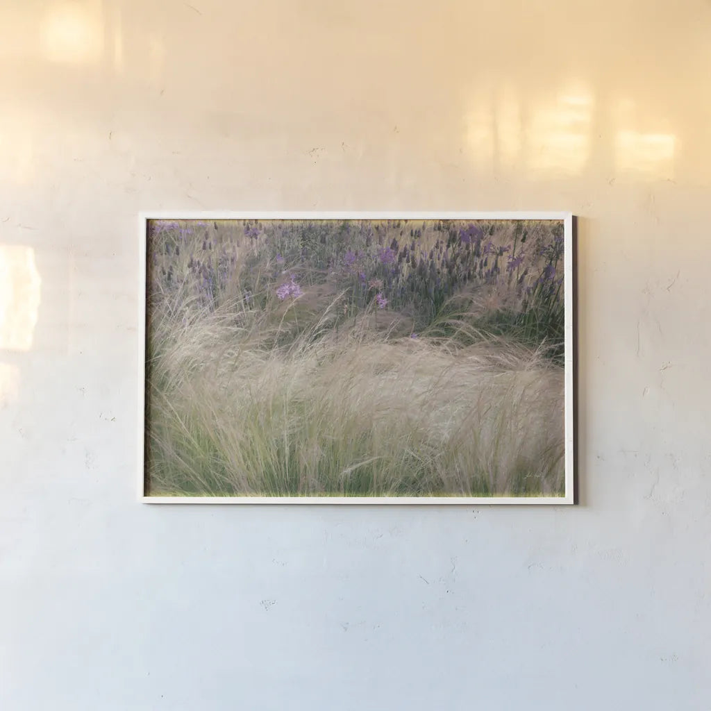 Secret Garden I by Deborah Revell. shown as a paper print in a white frame. Available as a archival giclee rolled canvas, fine art paper, or poster print. SKU 94364i.