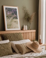 Secret Garden V by Deborah Revell. shown as a paper print in a natural frame. Available as a archival giclee rolled canvas, fine art paper, or poster print. SKU 94368h.