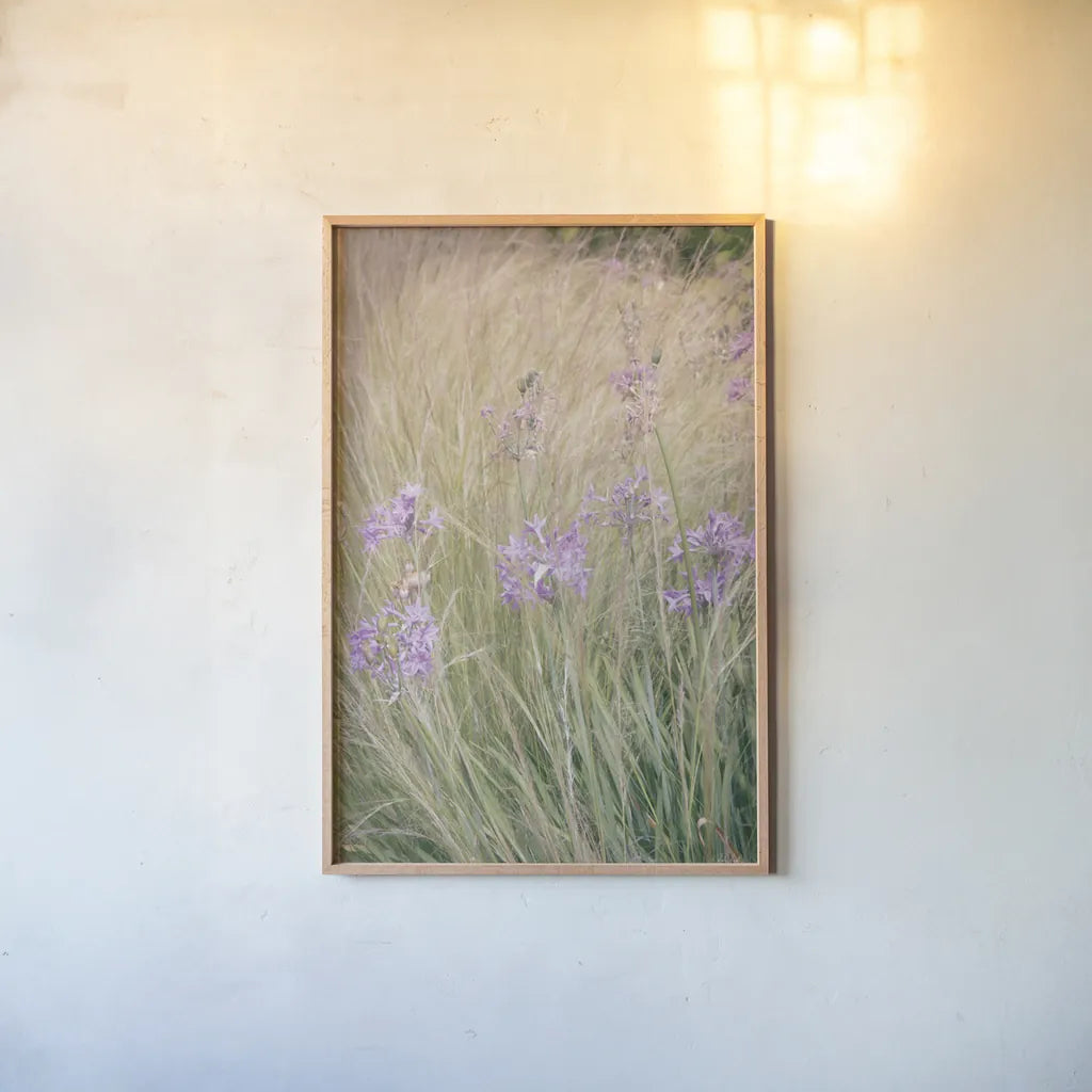 Secret Garden VI by Deborah Revell. shown as a paper print in a natural frame. Available as a archival giclee rolled canvas, fine art paper, or poster print. SKU 94369h.