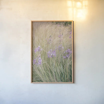 Secret Garden VI by Deborah Revell. shown as a paper print in a natural frame. Available as a archival giclee rolled canvas, fine art paper, or poster print. SKU 94369h.