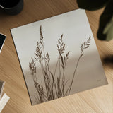 Sepia Wheat by Deborah Revell. Shown as a detailed flat fine art print, highlighting archival giclee quality. Available as an archival giclee rolled canvas, fine art paper, or poster print. SKU 104325a.