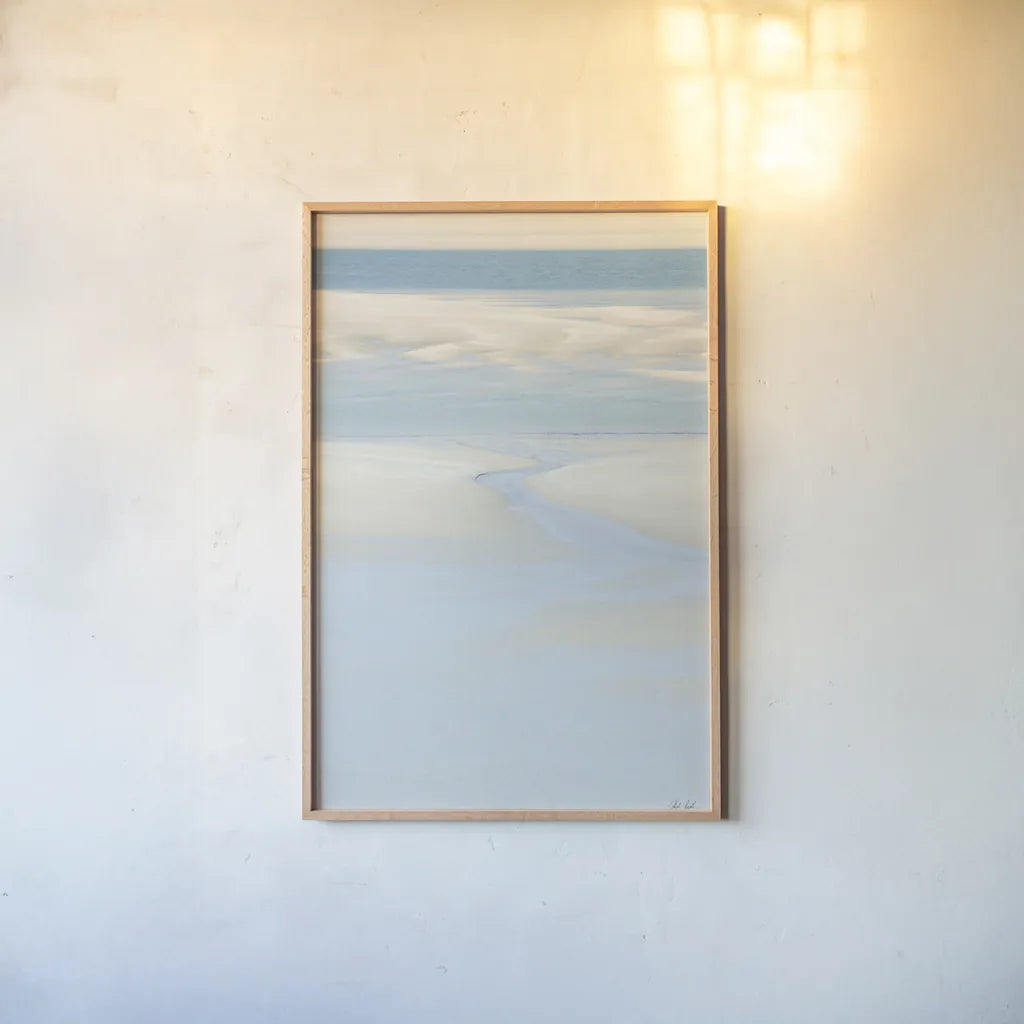 Serenity IV by Deborah Revell. shown as a paper print in a natural frame. Available as a archival giclee rolled canvas, fine art paper, or poster print. SKU 100994h.