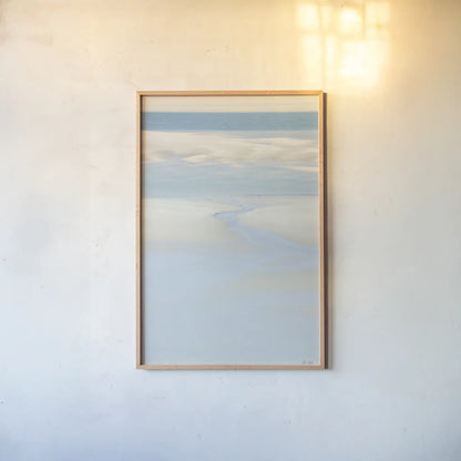 Serenity IV by Deborah Revell. shown as a paper print in a natural frame. Available as a archival giclee rolled canvas, fine art paper, or poster print. SKU 100994h.