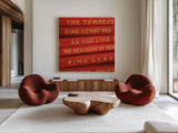 Shakespeare II by Deborah Revell. Shown as extra-large giant wall art in a modern living room. Available as an archival giclee rolled canvas, fine art paper, or poster print. SKU 96913a.